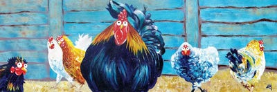 Cocksure by Kim Haskins framed canvas print