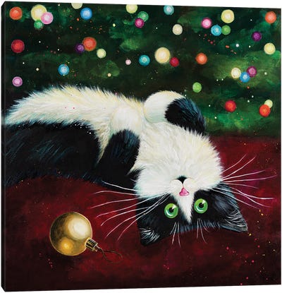 Baubles Canvas Art Print - Christmas Animal Art
