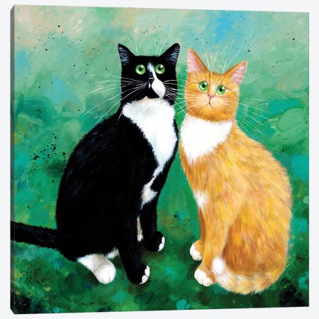 Milo And Archie Canvas Print #KIH109} by Kim Haskins Canvas Art Print