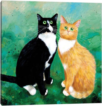 Milo And Archie Canvas Art Print - Kim Haskins