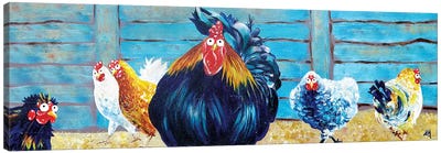 Cocksure Canvas Art Print - Chicken & Rooster Art
