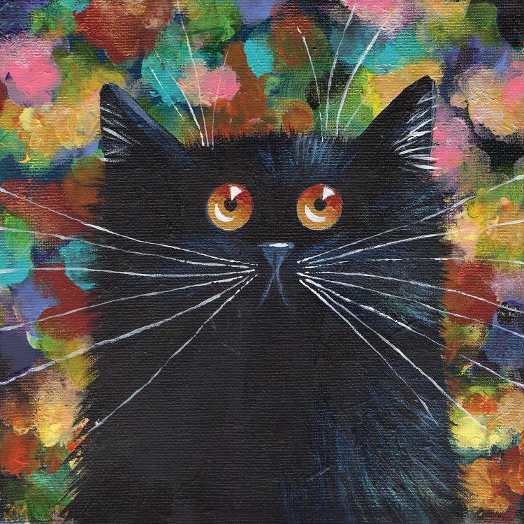 Sparkle Black Cat by Kim Haskins wall art