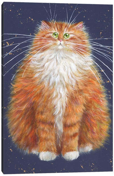 Benny Canvas Art Print - Orange Cat Art
