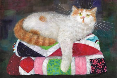 Dotty On Quilts by Kim Haskins art print