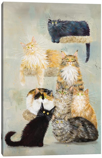 The Haynes Cats Canvas Art Print - Tabby Cat Art