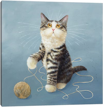 Deadly Ledley Canvas Art Print - Kitten Art