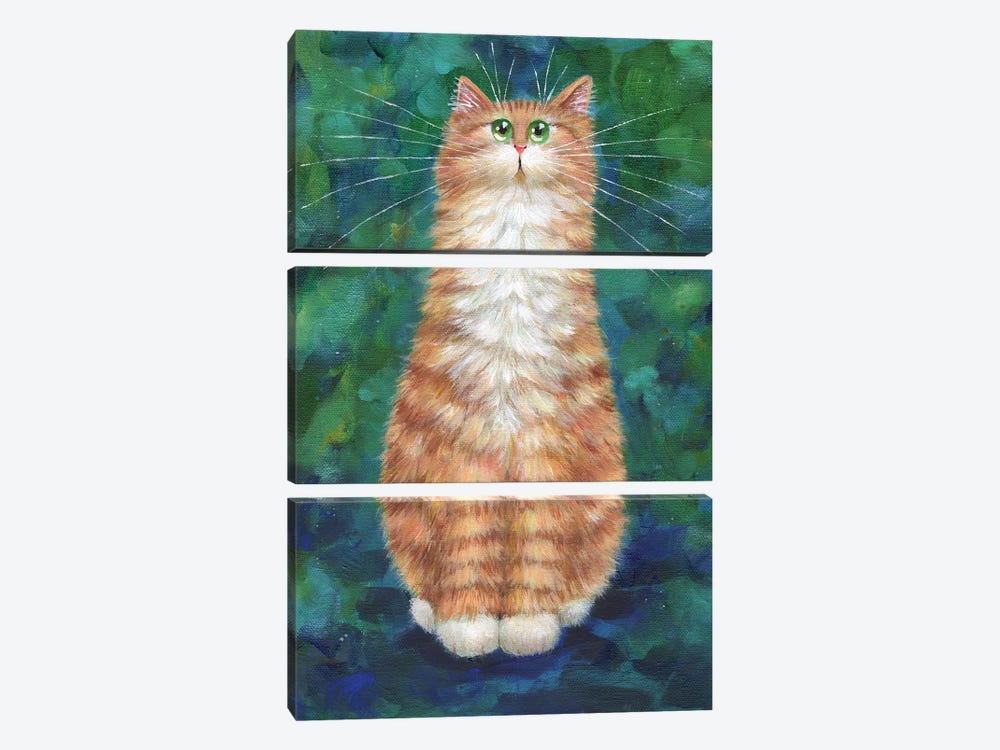 Ginger On Emerald by Kim Haskins 3-piece Canvas Wall Art