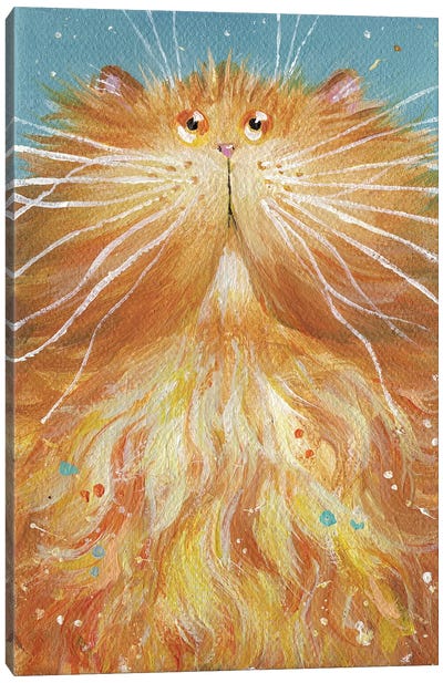 Sol Canvas Art Print - Orange Cat Art