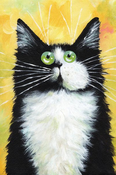 Office Humor: Tux On Yellow by Kim Haskins