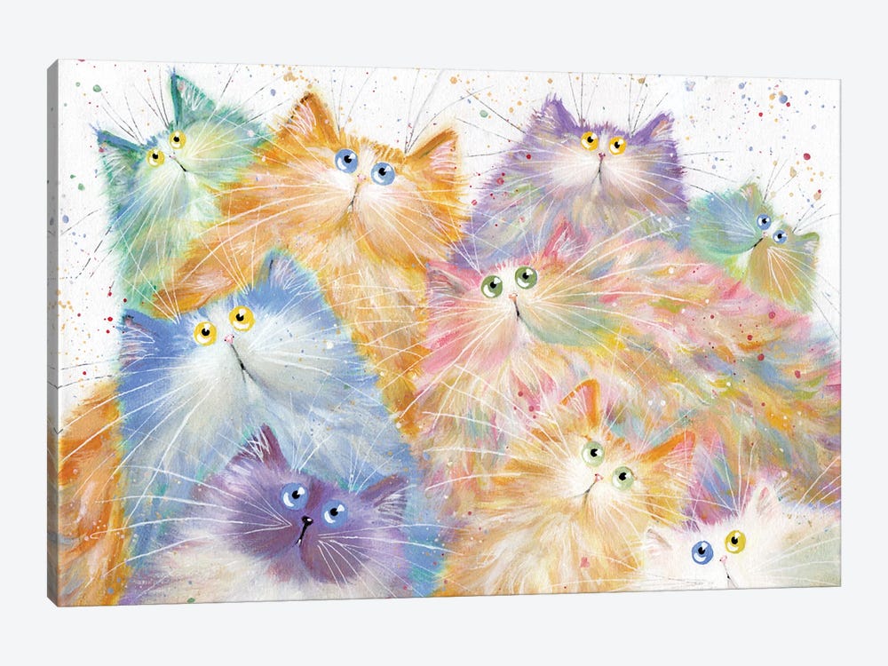 Feline Nine by Kim Haskins 1-piece Art Print