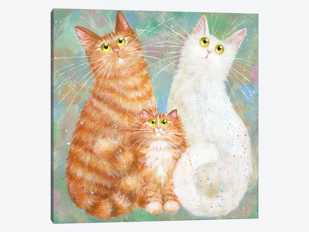 Ginger and White Trio by Kim Haskins 1-piece Canvas Art