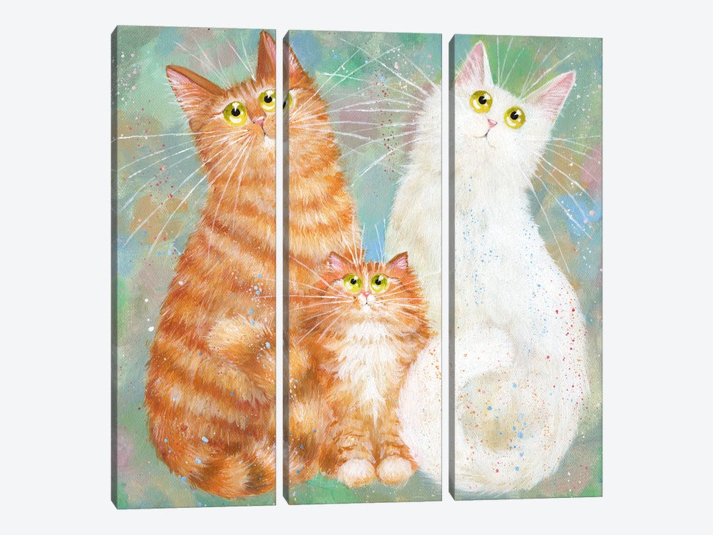 Ginger and White Trio by Kim Haskins 3-piece Canvas Artwork