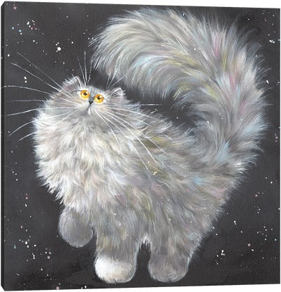 Smokie Canvas Art Print - Tabby Cat Art