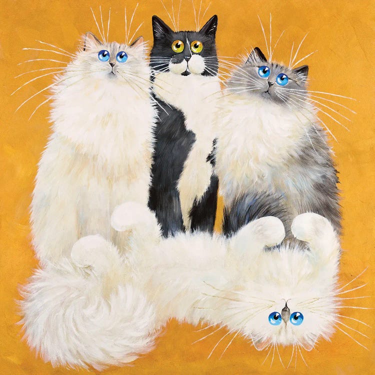 Mitten And The Ragdolls by Kim Haskins wall art