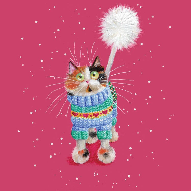 Cosyknit Kitty by Kim Haskins wall art