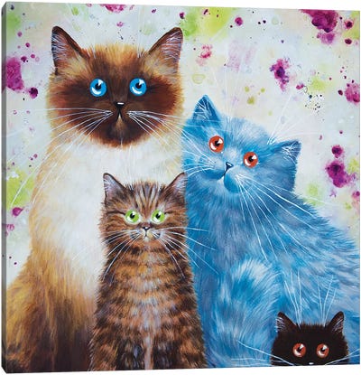 Harry William Coco And Penny Canvas Art Print - Cat Art