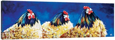 Hen Night Canvas Art Print - Chicken & Rooster Art