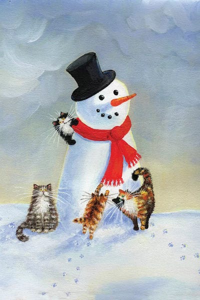 Snow Cats by Kim Haskins canvas print