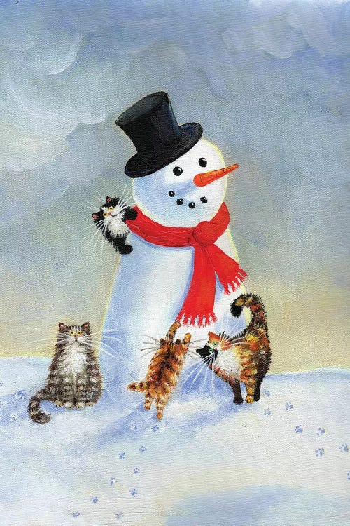 Snow Cats by Kim Haskins wall art