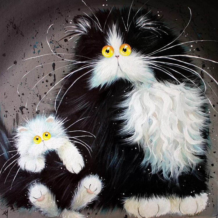 Tail Of Two Kitties by Kim Haskins wall art