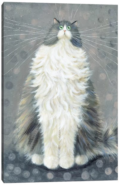 Foggy Canvas Art Print - Cat Art