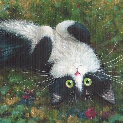 Fluffy Tum by Kim Haskins framed canvas print