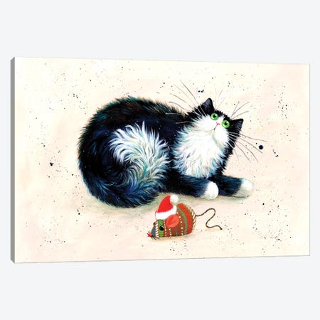 Merry Christmouse Canvas Print #KIH66} by Kim Haskins Canvas Print