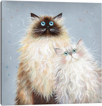 Sabrina And Sophie Canvas Art Print - Cat Art