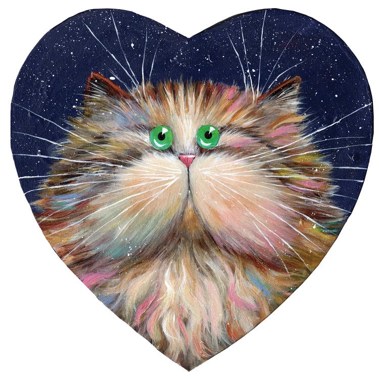 Heart Candy Cat by Kim Haskins wall art