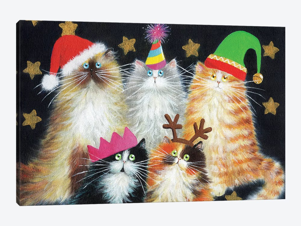 Christmas Cats by Kim Haskins 1-piece Art Print