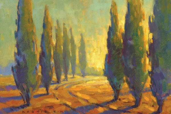 Cypress Trees: Cypress Sunset by Konnie Kim