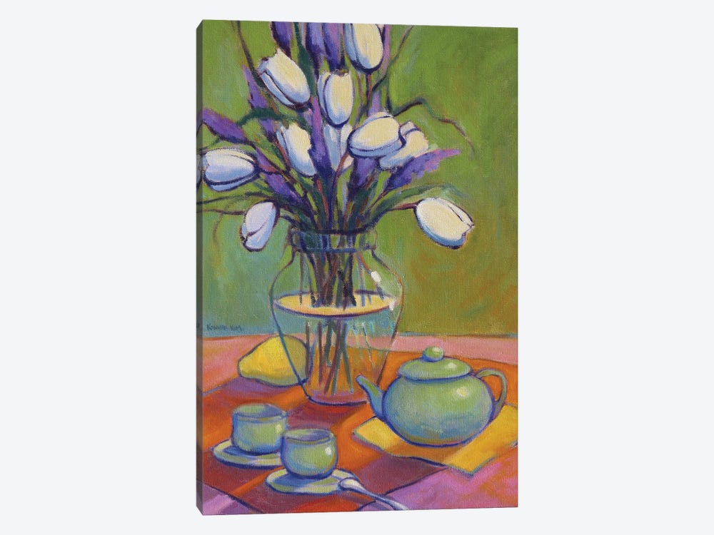 Green Teapot by Konnie Kim 1-piece Canvas Print