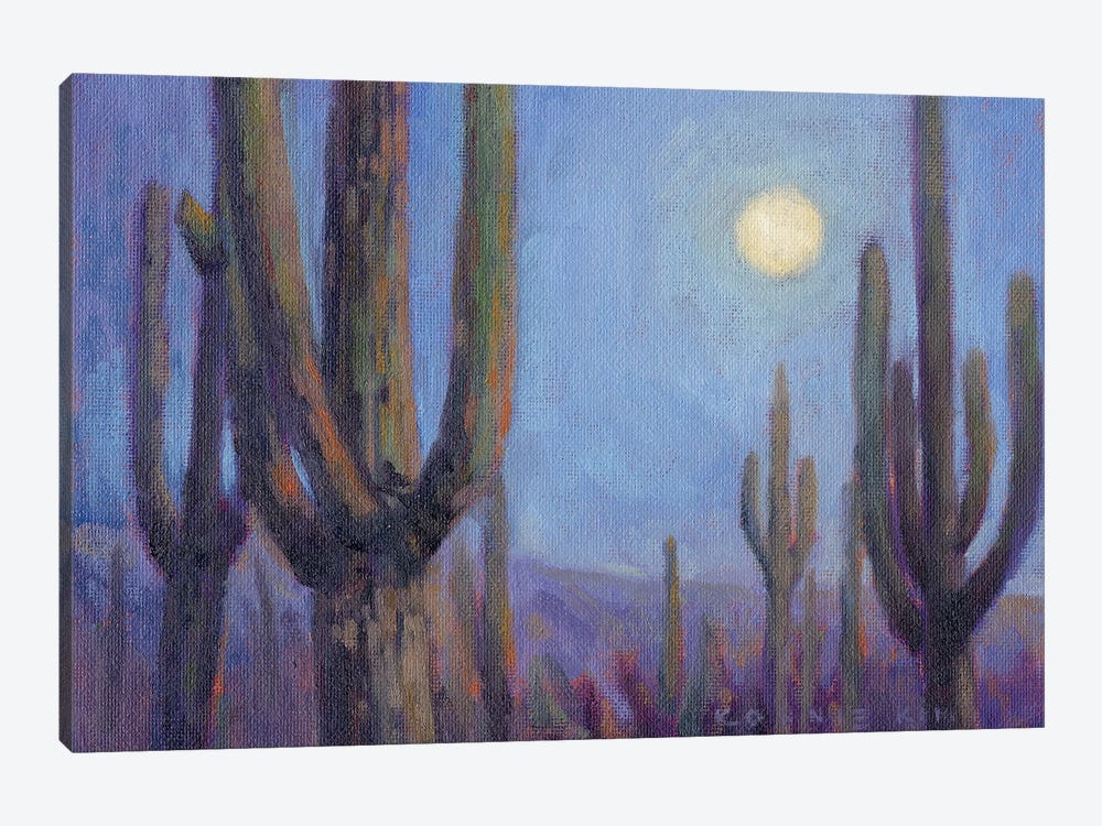 Moonlit Saguaros by Konnie Kim 1-piece Canvas Wall Art