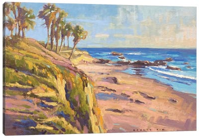 Late Afternoon At Picnic Beach Canvas Art Print - Konnie Kim