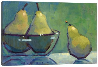 The Green Ones Canvas Art Print - Pear Art