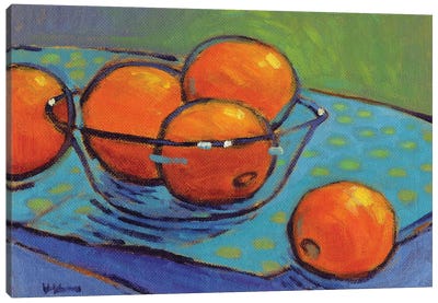 Do You Polka? Canvas Art Print - Orange Art
