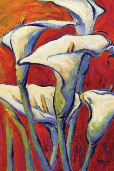 Playful Calas II by Konnie Kim framed canvas print