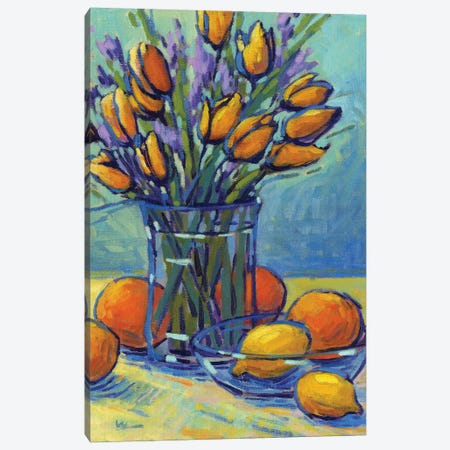 Tulips, Lemons, Oh My! Canvas Print #KIK28} by Konnie Kim Art Print