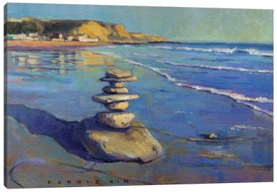 Centered Canvas Art Print - Rocky Beach Art
