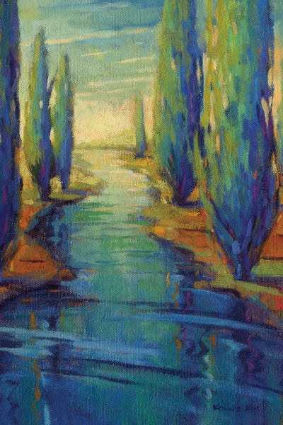 Along The Stream by Konnie Kim framed canvas print