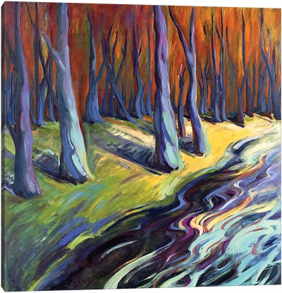 Blue Forest Canvas Art Print - Konnie Kim