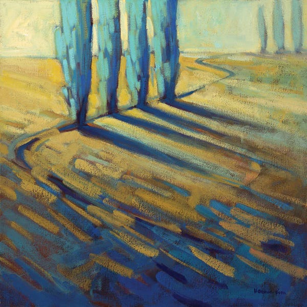 Cypress Trees: Teal by Konnie Kim