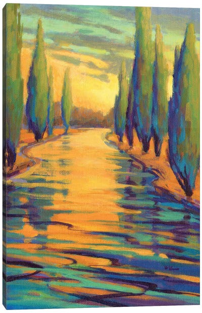 Golden Silence III Canvas Art Print - Cypress Tree Art
