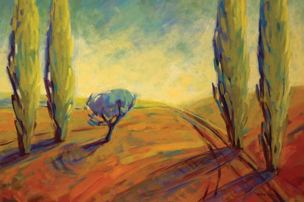 Cypress Trees: Where Evening Begins II by Konnie Kim