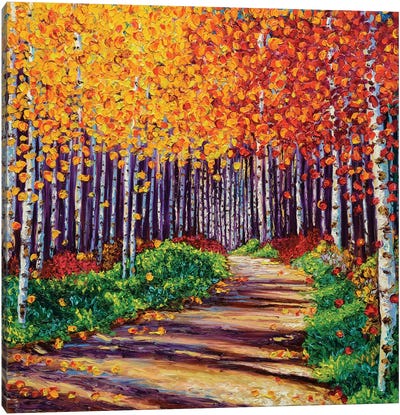 Intricate Forest Canvas Art Print - Trail, Path & Road Art