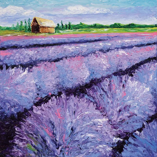 Herbs: Lavender Breeze Triptych Panel I by Kimberly Adams
