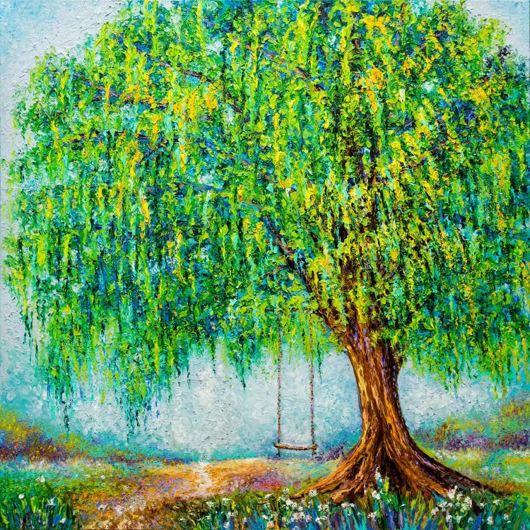 Under The Willow Tree Canvas Wall Art by Kimberly Adams