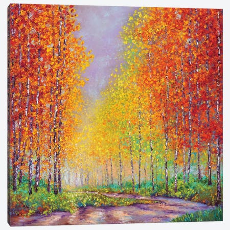 Aspens In Autumn Canvas Print #KIM47} by Kimberly Adams Canvas Art