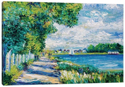 By The Sea (Tribute To Monet) Canvas Art Print - Kimberly Adams
