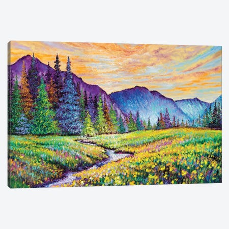 Mountain Sunrise Canvas Print #KIM53} by Kimberly Adams Canvas Artwork